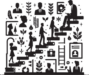 Career roadmap vector