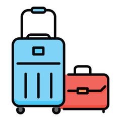 luggages vector illustration