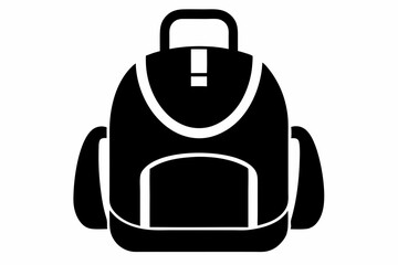 Backpack Silhouette Vector Illustration Black And White