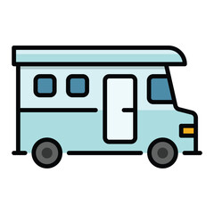 Recreational Vehicle icon, representing road trips, camper van travel, and motorhome adventures