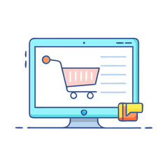 online shopping  icon, online shopping  vector illustration-simple illustration of online shopping , perfect for online shopping  logos and icons