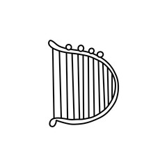 Musical instrument hand drawn