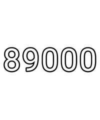 Fototapeta premium Black and white color numbers 89000