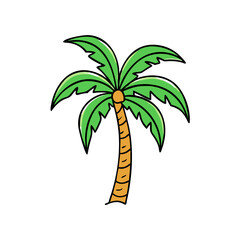 palm tree  icon, palm tree  vector illustration-simple illustration of palm tree , perfect for palm tree  logos and icons