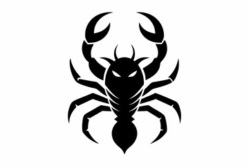 Tribal Scorpion Head Conceptual Silhouette Vector