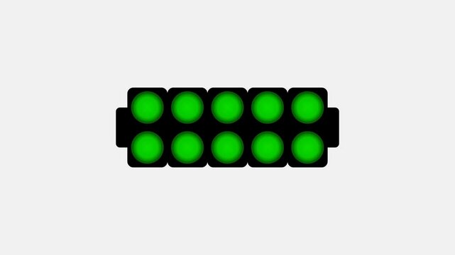 Red and green race start light animation.