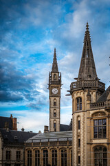 Fototapeta premium Scenic Streets and Historic Buildings of Ghent