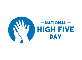 Fototapeta premium National High Five Day. April. Flat design vector. White background.