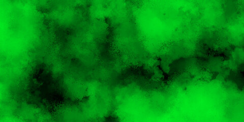 Abstract digital texture featuring intense neon green clouds with scattered patches of soft black shadows. Dark green wall grunge backdrop background texture limestone paint 