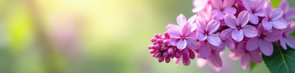 Delicate purple lilac blossoms on soft spring background, blossom, spring flowers