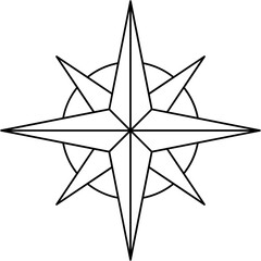 Obraz premium Wind Rose Icon