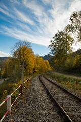 railway in autumn