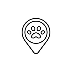 animal zoo pin icon vector