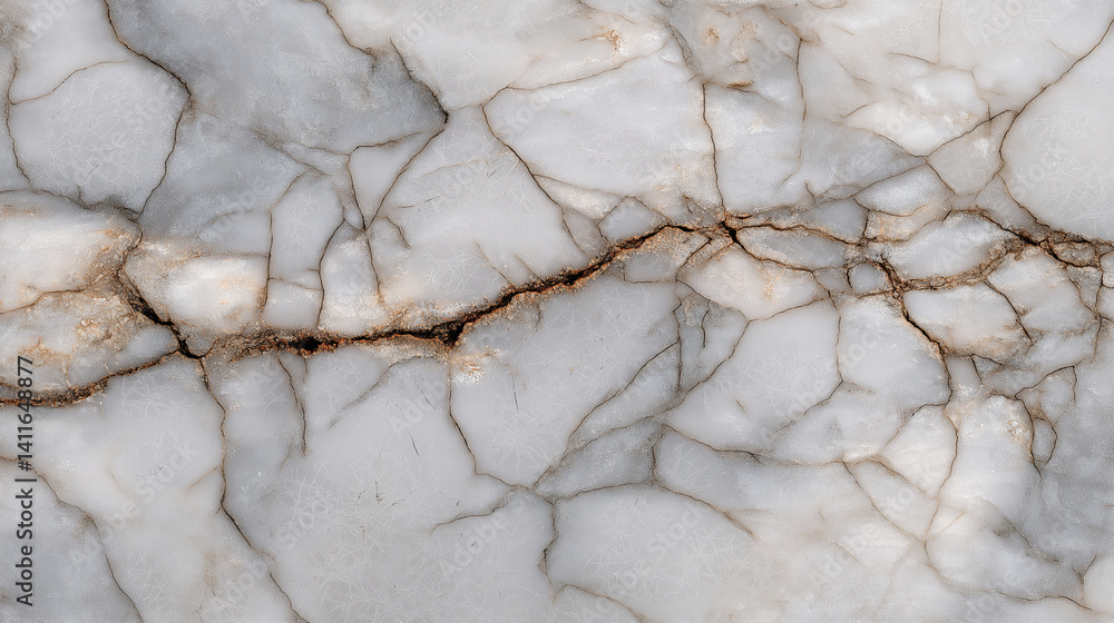 Poster pale marble texture with a single crack across it