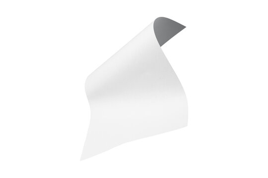 white paper sheet float in the air isolated on transparent png background,Design template or mockup. Vector illustration. 