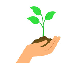 Reforestation Flat Illustration