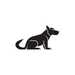 Dog Silhouette Isolated – Animal Graphic Illustration

