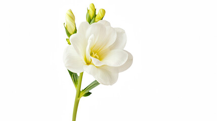 Obraz premium a white flower against a on a transparent background, PNG image, PNG file, Generative art.