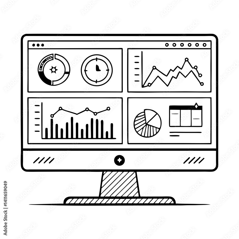 Aufkleber detailed analytical dashboard design for business performance tracking and data visualization