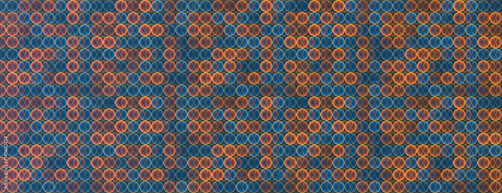 Poster abstract partially faded spotted pattern, small circular gradient shapes, spots of random sizes and 