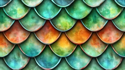 Colorful fish scale pattern background