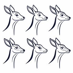 Fototapeta premium deer-vector-icon