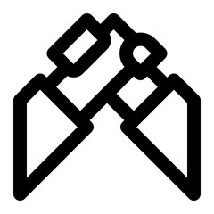 highfive clap celebration deal. minimalist outline icon for web and app