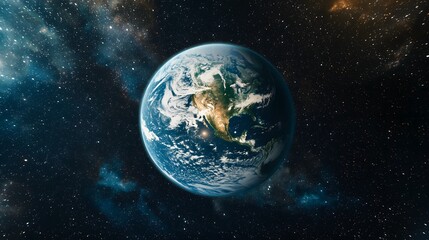 Fototapeta premium Satellite simulation over earth