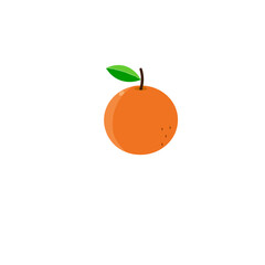 orange with leaf