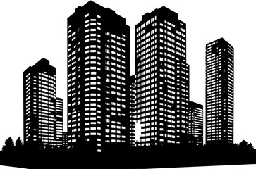Obraz premium Apartment complex fantasy architecture, Apartment complex vector graphic