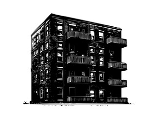 Fantasy architecture of Condominium, Condominium vector graphic