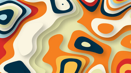 Obraz premium Abstract papercut style design for background. Modern background for placards, poster, banner, invitation, covers and other. Vector illustration.