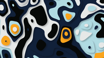 Abstract papercut style design for background. Multi layers decorative papercut image. Vector art