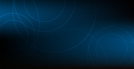 Elegant Dark Blue Abstract Background with Circular Light Streaks for Creative Design Projects and Modern Visualizations in Presentations and Tech Graphics