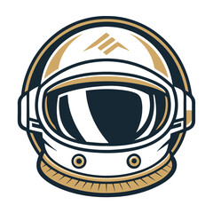Fototapeta premium Stylish Astronaut Helmet Design for Space Exploration Themes and Creative Projects