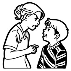 Angry Children Arguing Expressing Strong Emotions for Illustrative Purposes