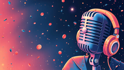 Elevate Your Podcast with Stunning Promotional Art: Dynamic Digital Illustrations & Creative Layouts for Enhanced Brand Recognition in Photo Stock Concepts