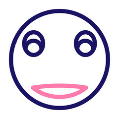 emoji clown face Vector Line Two Color Icon Design