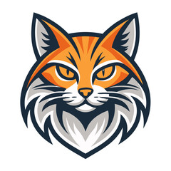 Fototapeta premium Bold Orange Fox Head Illustration for Logo Design and Creative Projects