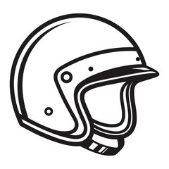 Fototapeta premium Stylish Vintage Motorcycle Helmet Graphic for Custom Apparel and Tattoo Ideas