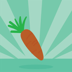 Carrot Charm – Playful and Fresh Vegetable Illustration
