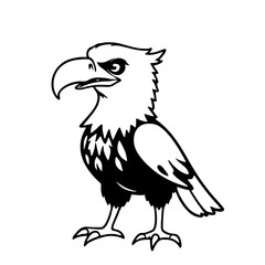 Obraz premium Bold Eagle Illustration for Tattoo Designs and Creative Projects