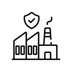 Factory Plant Icon vector stock illustration