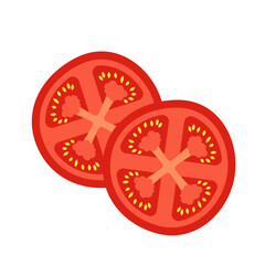 Illustration of a Cut Tomato