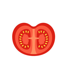 Illustration of a Cut Tomato