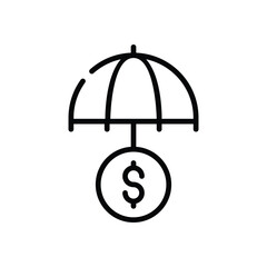 Investment Insurance Icon vector stock illustration
