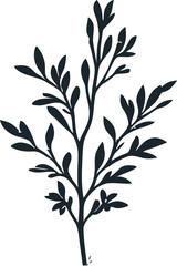 Tree leaf vector silhouette