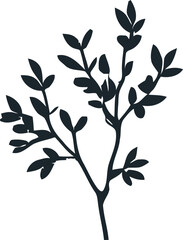 Tree leaf vector silhouette