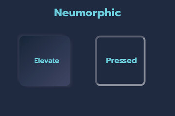 3D Neumorphic Soft UI Design. 3D Bottons.