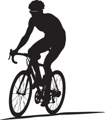 Obraz premium Cyclist Silhouette Bundle Pack 